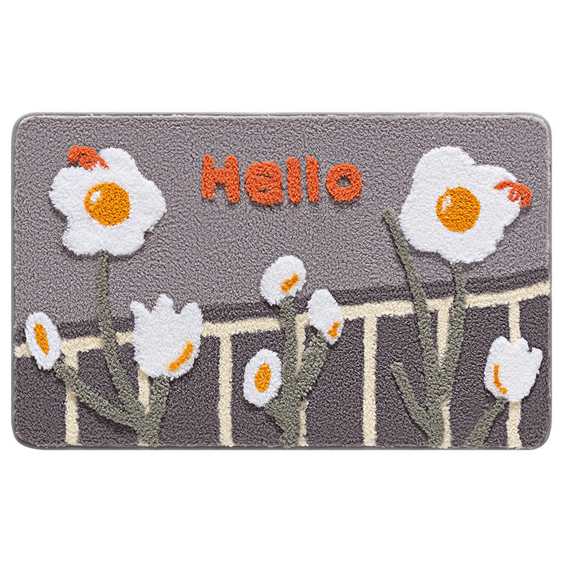 Water Absorbing Flocking Mat Bathroom Anti-skid