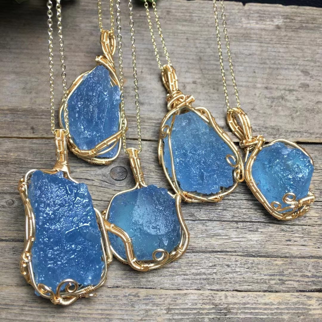 Raw Crystal Copper Pendant