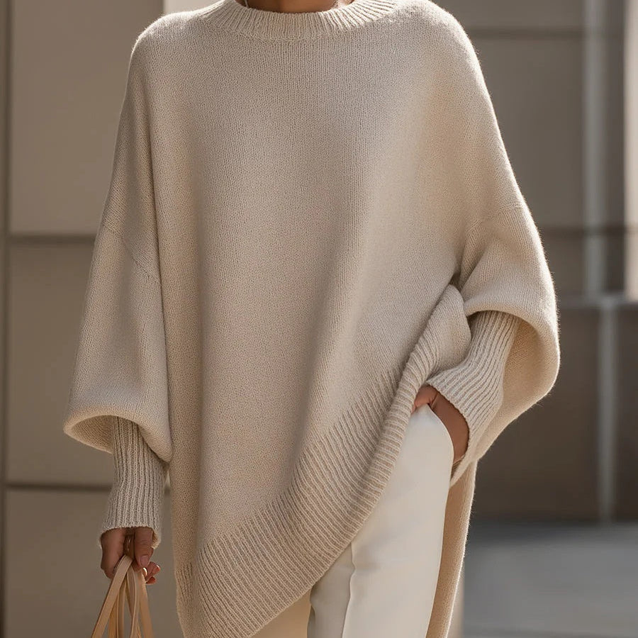 Thick Round Neck Women's Knitted Sweater