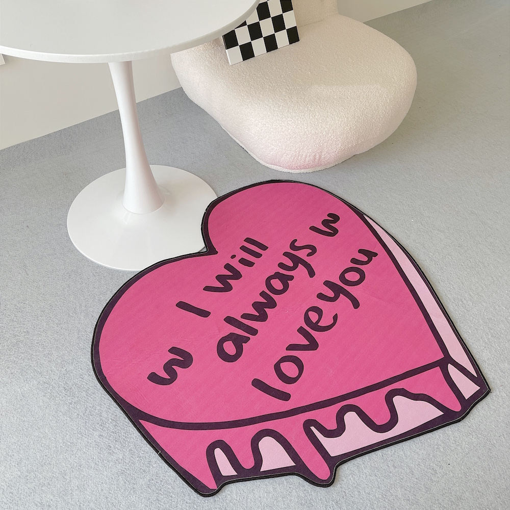 Cute Personality Loving Floor Mat Girl Decoration