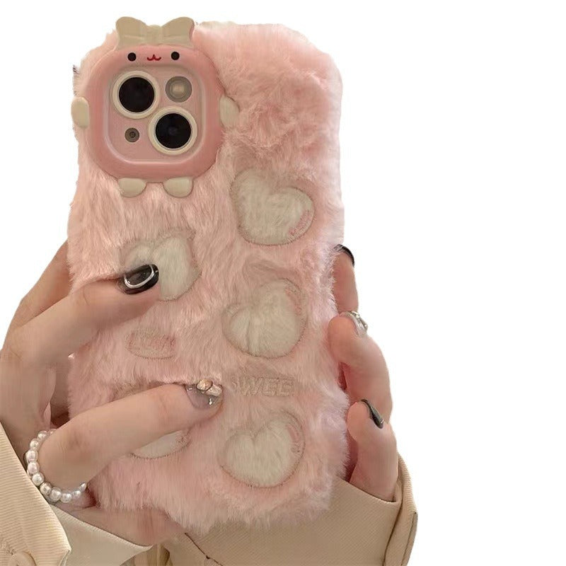 Plush Loving Heart Lens Phone Case