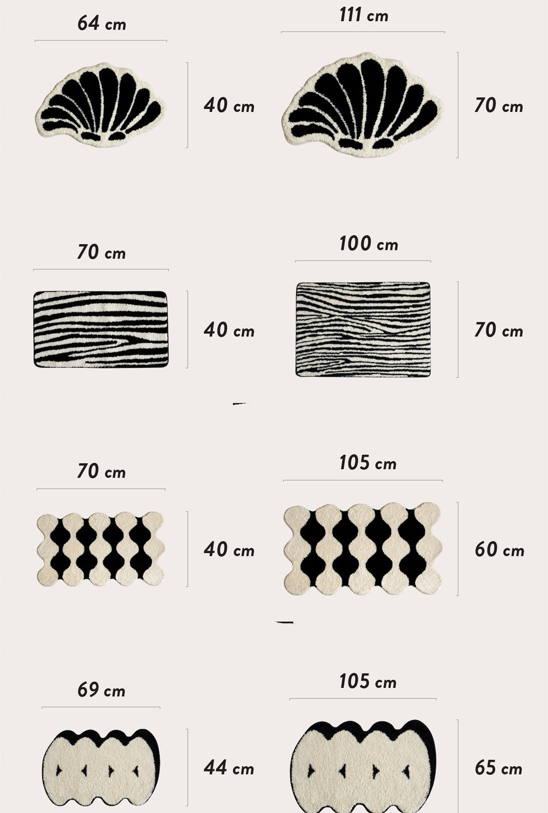 Household Nordic Coffee Table Carpet Floor Mat