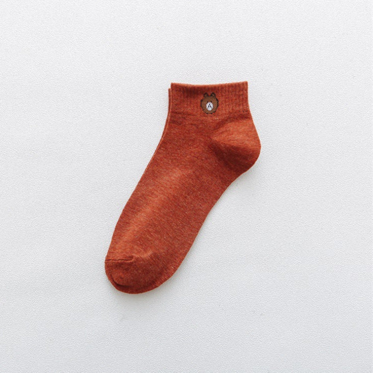 Women's Fashion Simple Bear Socks