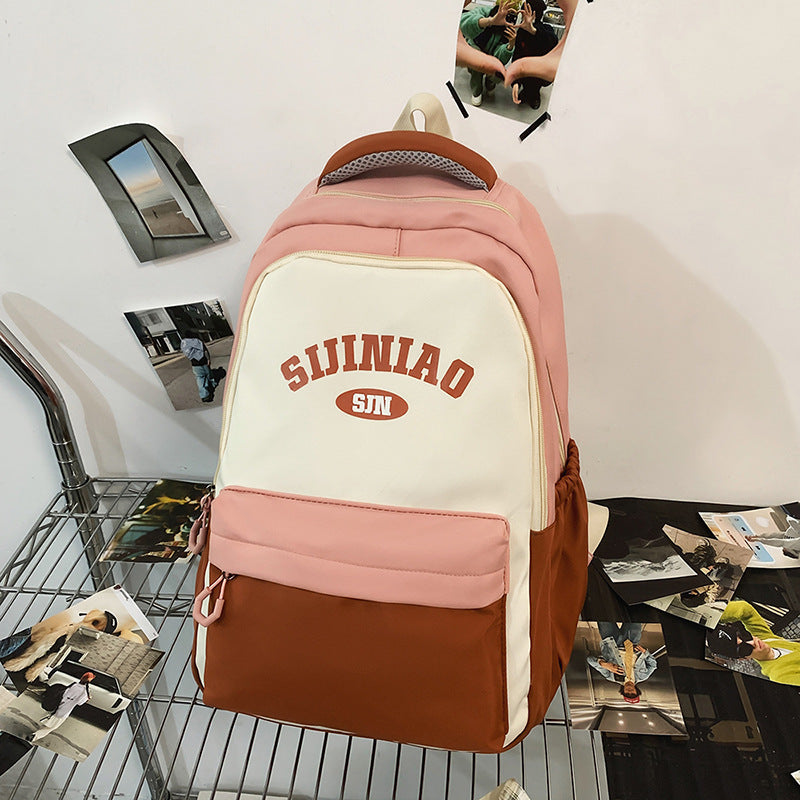 College Student Couple Travel Backpack