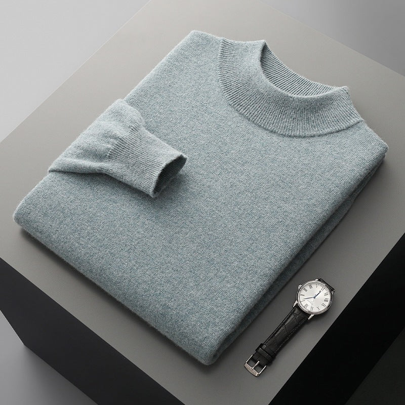 Autumn And Winter New Half-collar Wool Men's Sweater