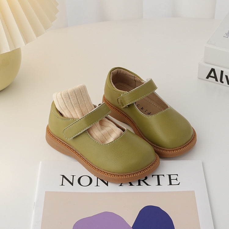 Children's Neutral Leather Shoes