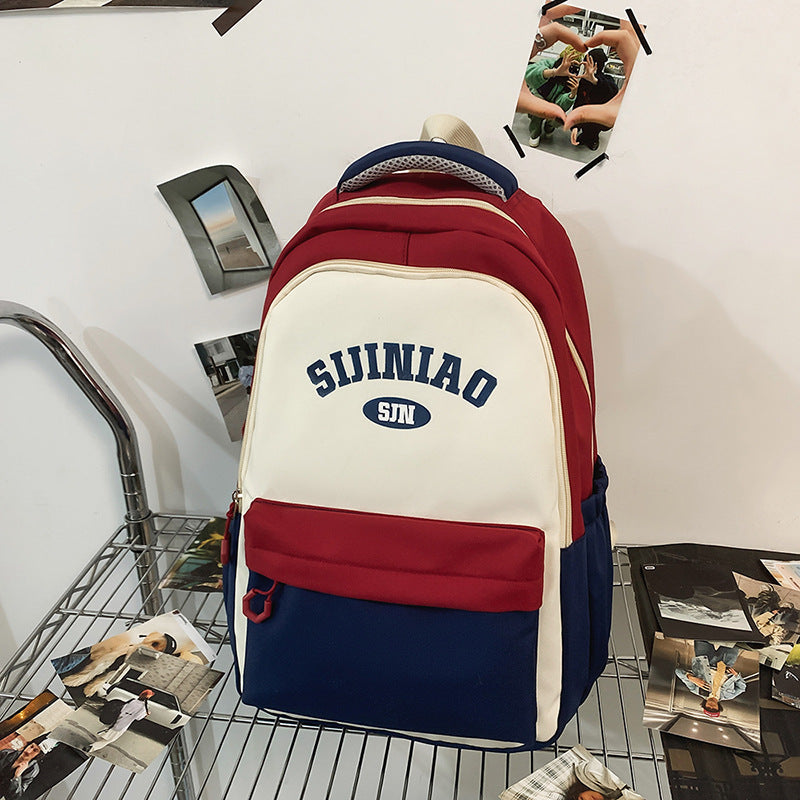 College Student Couple Travel Backpack