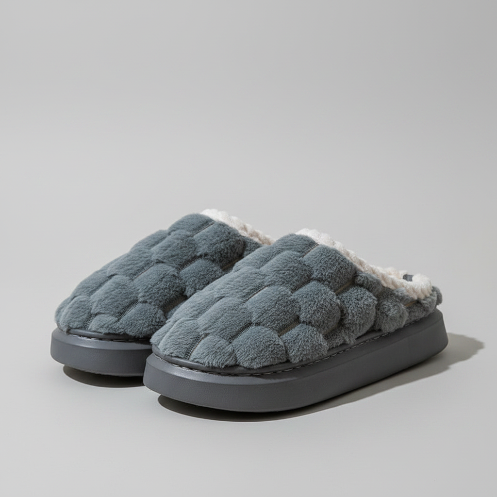 Women’s Elegant Plush Cotton Slippers