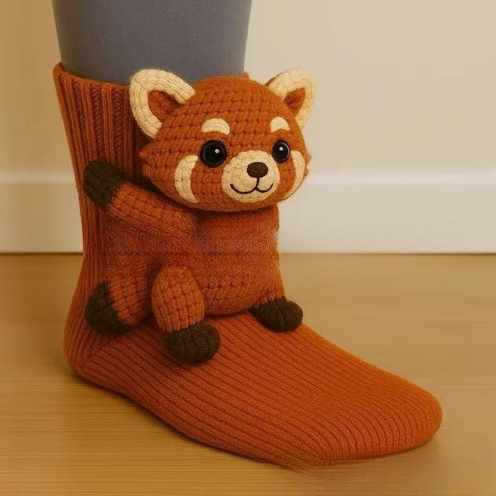 Crochet Animal Plush Socks