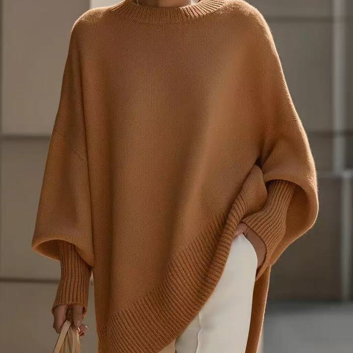 Thick Round Neck Women's Knitted Sweater