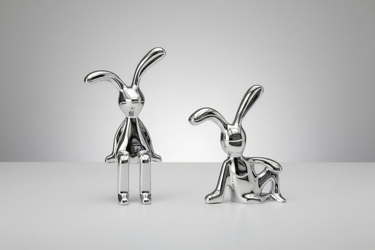 Creative Cartoon Sitting Long Eared Rabbit Ornament Home Decor