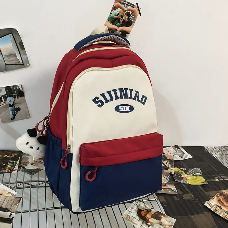 College Student Couple Travel Backpack