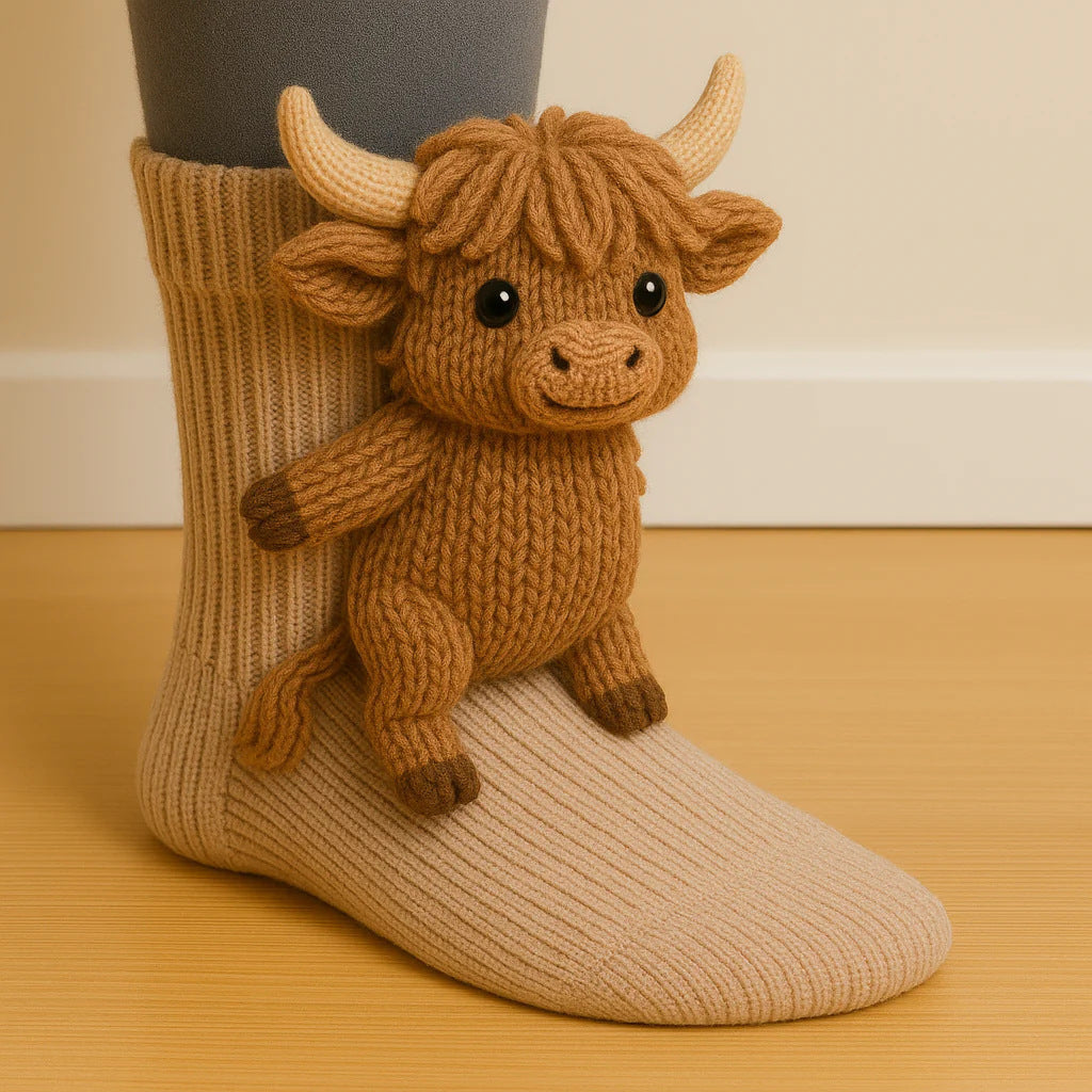 Crochet Animal Plush Socks