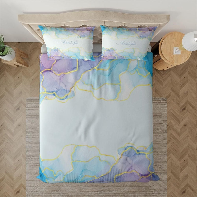 Serene Blue Watercolor Bedding Set for Ultimate Comfort